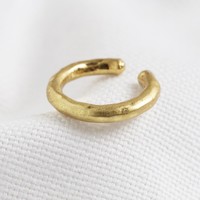 Organic Finish Ear Cuff in Gold
