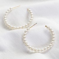 Pearl Hoop Earrings