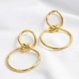 Lisa Angel Statement Infinity Knot Drop Earrings in Gold