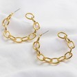 Lisa Angel Ladies' Statement Large Chain Link Hoop Earrings in Gold