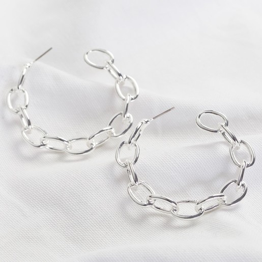 Statement Large Chain Link Hoop 