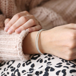 Braided Torque Bangle in Silver