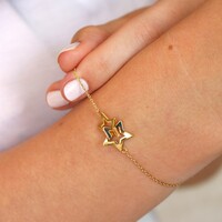 Interlocking Stars Bracelet in Gold
