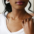 Gold Infinity Chain Necklace on Model