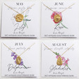 Lisa Angel May, June, July and August  Gold Sterling Silver Cast Birth Flower Necklaces