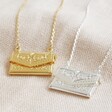 Women's Personalised Anniversary Envelope Locket Necklace with Hidden Charm
