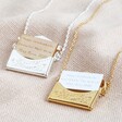Personalised Graduation Envelope Locket Necklace with Hidden Charm