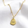 Lisa Angel Ladies' Gold Sterling Silver Single Affirmation Pendant Necklace