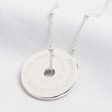 Engraved Message of Affirmation Silver Ring Necklace