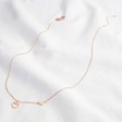 Mismatched Heart Necklace in Rose Gold