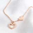 Lisa Angel Ladies' Mismatched Heart Necklace in Rose Gold