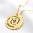 Engraved Message of Affirmation Ring Necklace