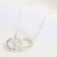 Personalised Silver Interlocking Twisted Ring Necklace
