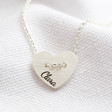 Lisa Angel Delicate Silver Personalised Button Heart Name Necklace