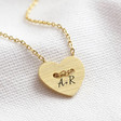 Lisa Angel Delicate Gold Personalised Button Heart Name Necklace