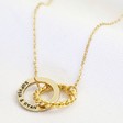 Personalised Gold Interlocking Twisted Ring Necklace