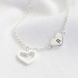 Lisa Angel Silver Personalised Mismatched Heart Necklace