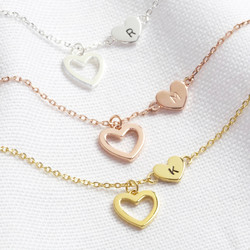 Personalised Mismatched Heart Necklace