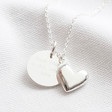 Personalised Puffed Silver Heart Pendant Necklace