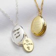 Lisa Angel Engraved Personalised 'Your Drawing' Oval Locket Necklace