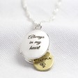 Lisa Angel Silver Personalised 'Your Drawing' Oval Locket Necklace