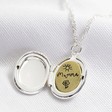 Lisa Angel Ladies' Silver Personalised 'Your Drawing' Oval Locket Necklace