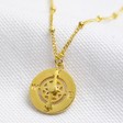 Lisa Angel Gold Personalised Sterling Silver Compass Pendant Necklace