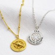 Lisa Angel Ladies' Personalised Sterling Silver Compass Pendant Necklace