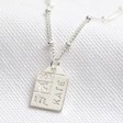 Lisa Angel Personalised Sterling Silver Luggage Tag Pendant Necklace