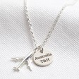 Lisa Angel Ladies' Personalised Sterling Silver Plane Pendant Necklace