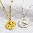Lisa Angel Special Sterling Silver Compass Pendant Necklaces