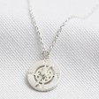 Lisa Angel Personalised Sterling Silver Compass Pendant Necklace