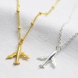 Lisa Angel Delicate Sterling Silver Plane Pendant Necklaces