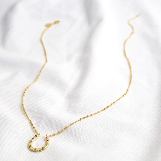 Rainbow Crystal Horseshoe Necklace In Gold Lisa Angel - Horseshoe Pendant Gold Rainbow Crystal Horseshoe Necklace In Gold Lisa Angel - Horseshoe Pendant Gold