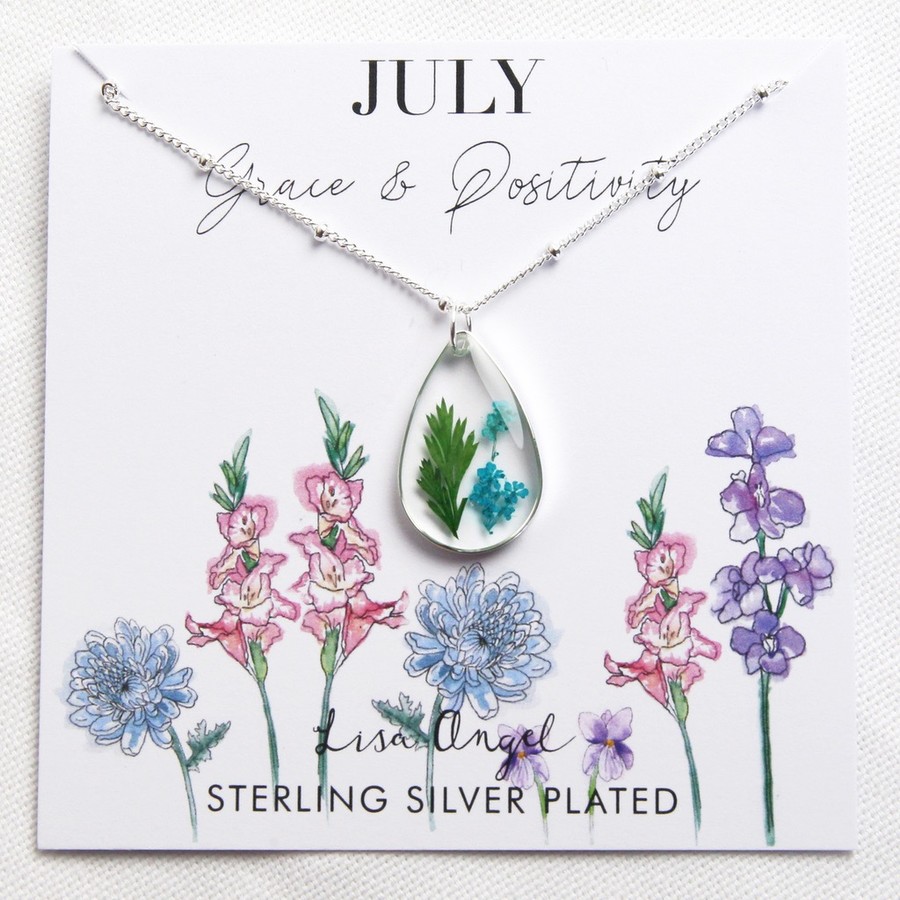 Birth Month Flower Bouquet Necklace - Custom Engraving – Chapman Jewelry
