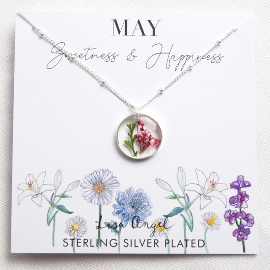 Birth Flower and Birthstone Personalised Necklace | Bloom Boutique
