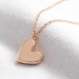 Rose Gold Puffed Heart Pendant Necklace