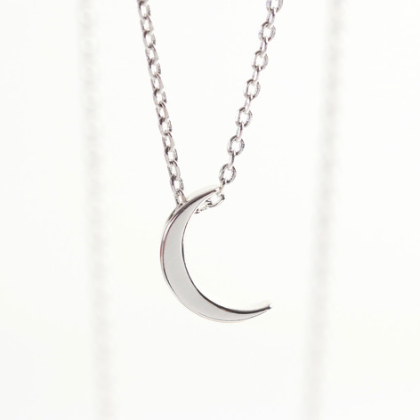 Silver Crescent Moon Necklace | Women's Jewellery | Lisa Angel