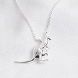 Lisa Angel Ladies' Delicate Silver Kangaroo Pendant Necklace 