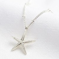Starfish Pendant Necklace in Silver