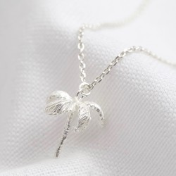 Sterling Silver Palm Tree Pendant Necklace