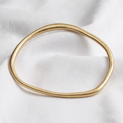 Organic Shape Bangle in Gold
