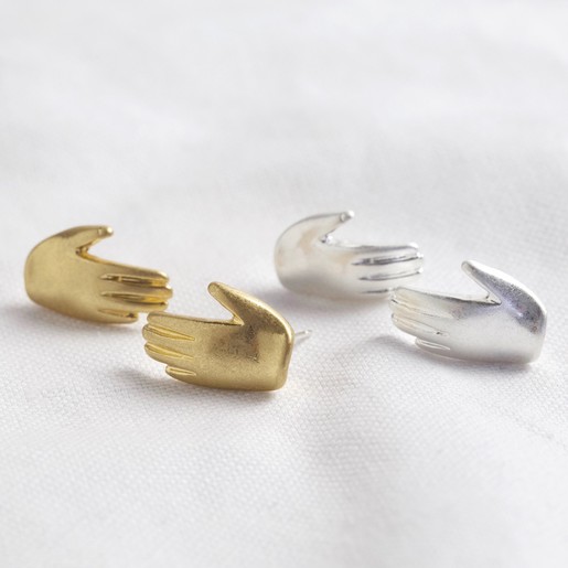 Lisa Angel Quirky Hand Stud Earrings