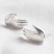 Lisa Angel Ladies' Silver Hand Stud Earrings