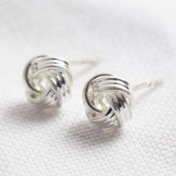 Silver Knot Stud Earrings