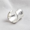Lisa Angel Wide Organic Finish Ear Cuff in Silver
