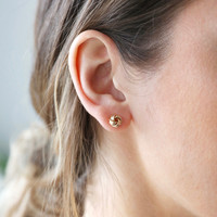 Gold Knot Stud Earrings