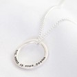 Lisa Angel Stamped Silver Personalised Organic Style Hoop Necklace