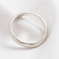 Silver Organic Shape Band Ring