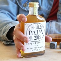 Personalised 'Best Papa' 20cl Bottle of Beeble Honey Whisky